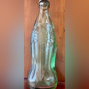 1923 Antique Coca-Cola Embossed Glass Bottle with Green Tint